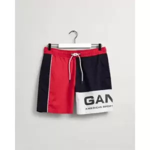 Image of Gant Retro Shield Shorts - Red