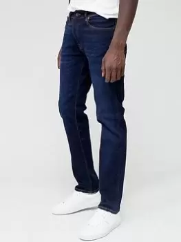 Image of BOSS Maine Regular Fit Jeans - Navy, Size 36, Inside Leg Regular, Men