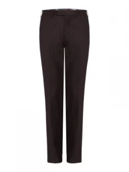Image of Ted Baker Mens Beriman Flannel Trousers Berry