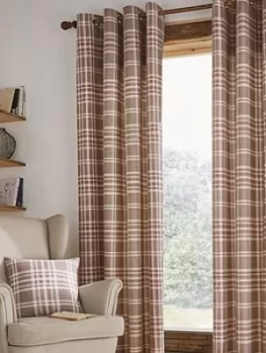 Image of Catherine Lansfield Tweed Woven Check Unlined Curtain Range