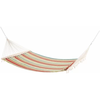 Image of Outdoor Garden Cotton Double Hammock Swing Bed Pillow Green - Outsunny