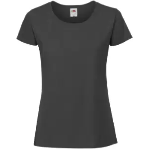 Image of Fruit Of The Loom Womens/Ladies Fit Ringspun Premium Tshirt (L UK) (Light Graphite)