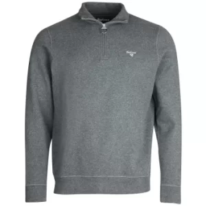 Image of Barbour Mens Nico Half Zip Charcoal Marl Large
