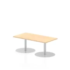 Image of Italia 1200 x 600mm Poseur Rectangular Table Maple Top 475mm High Leg