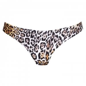 Image of Guess Leopard Bikini Briefs - Brown P1H6
