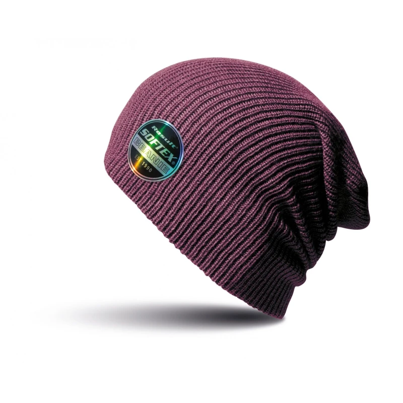 Image of Result Result Men Winter Essentials Core Softex Beanie Hat in Burgundy Burgundy One Size Male 5057080699629