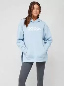 Image of adidas Sportswear All Szn Fleece Graphic Hoodie - Blue Size XS, Women