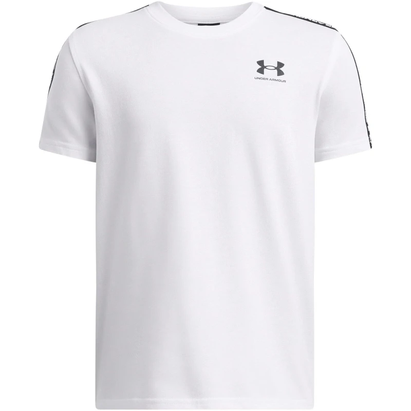 Image of Under Armour Kids Tape Regular Fit T-Shirt White male 7-8 (S)