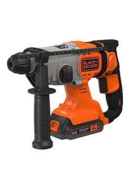 Image of Black & Decker Black + Decker Bcd900E2K-Gb 18V Lithium Ion Sds+ Drill 2 X 2.5Ah Batteries