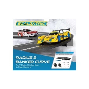 Image of Banked Curve R2 45&deg; Scalextric Accessory Pack