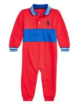 Image of Ralph Lauren Baby Boys Colourblock All In One - Red, Size 6 Months