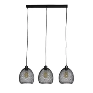 Image of Novo 3 Way Matt Black Ceiling Light Low Hanging Pendant