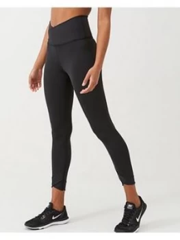 Image of Nike Yoga Wrap Legging - Black, Size 2XL, Women