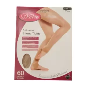 Image of Silky Womens/Ladies Dance Shimmer Stirrup Tights (1 Pair) (Medium (5ft-5ft8a)) (Toast)