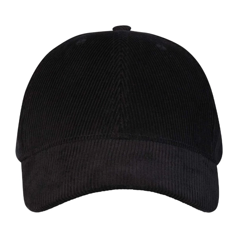Image of Elevate NXT Mens 6 Panel Corduroy Baseball Cap in Black Male One Size
