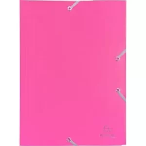Image of Exacompta 3 Flap Folder 55920E A4 Fuchsia Polypropylene 24 x 32cm Pack of 30