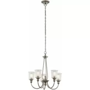 Image of Loops - 5 Bulb Chandelier Hanging Pendant LIght Classic Pewter LED E27 60W Bulb