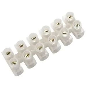 Image of BQ White 15A 6 Way Cable Connector Strip