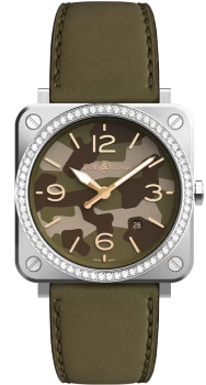 Image of Bell & Ross Watch BR S Green Camo Diamond