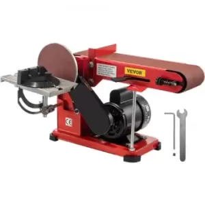 Image of VEVOR Belt disc Sander 375W red Table Belt Sander 220V 50Hz Belt Sander 1420rpm Belt disc Sander Diameter 150mm Horizontal and Vertical Sander