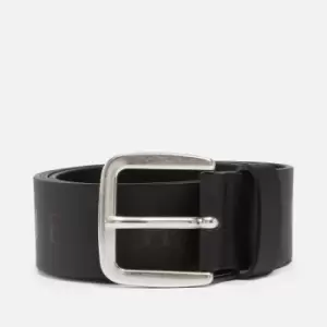 Image of Armani Exchange Mens Ax Script Belt - Black/Shiny Black - W32