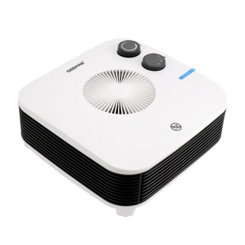 Image of Geepas Fan Heater Hot Cool Portable Flat Electric Heating Thermostat 2000W White unisex