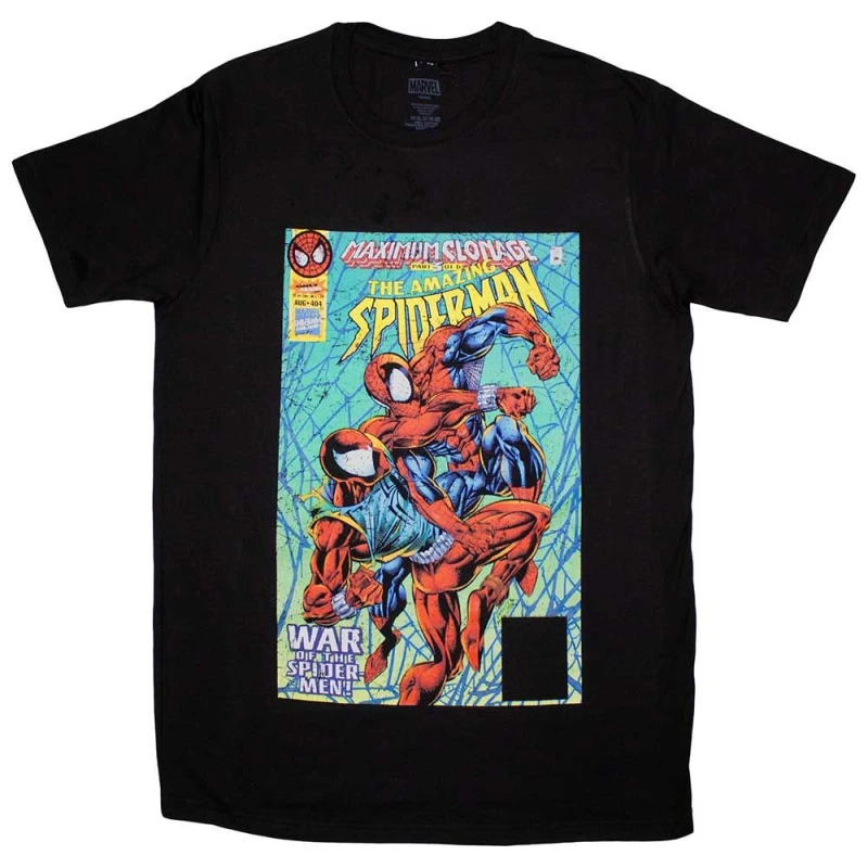 Image of Marvel War Of The Spider Men Comic Cover T Shirt Black unisex