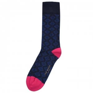 Image of Ted Baker Elktrik Print Socks - NAVY
