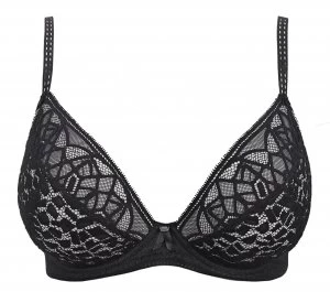 Image of Freya SOIREE LACE PADDED PLUNGE BRA Black
