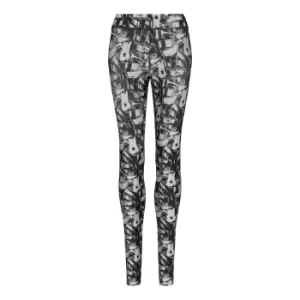 Image of AWDis Womens/Ladies Cool Girlie Printed Leggings (S) (Monochrome Madness)