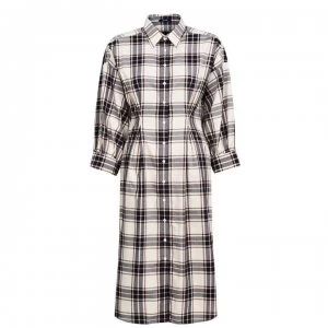 Image of Gant Check Shirt Dress - Putty 034
