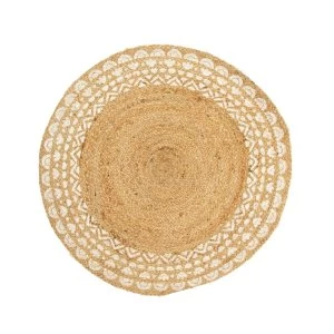 Image of Sass & Belle Ibzia Modern White Jute Rug