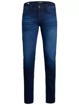 Image of JACK & JONES Glenn Original Ge 106 Indigo Knit Slim Fit Jeans Men Blue