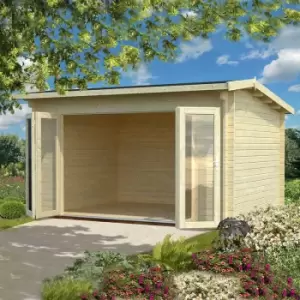Image of Palmako Ines 4.2m x 3.3m Log Cabin Garden Office (44mm)