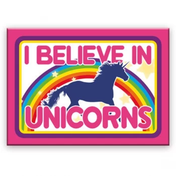 Image of Unicorns I Believe Flat Magnet