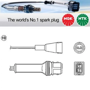 Image of 1x NGK NTK Oxygen O2 Lambda Sensor OZA446-E1 OZA446E1 (1833)