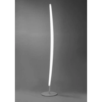 Image of Hemisferic 20W LED floor lamp 3000K, 1800lm, satin aluminum / frosted acrylic