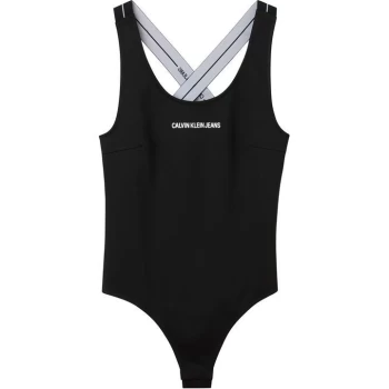 Image of Calvin Klein Jeans Milano Strap Bodysuit - CK BLACK BEH
