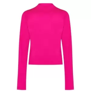 Image of Reebok Long Sleeve Crop Top Womens - Pink