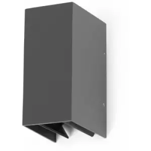 Image of Blind dark gray garden wall lamp