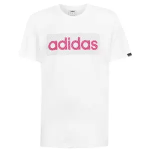 Image of adidas Linear Info Mens T-Shirt - White