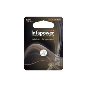 Image of Infapower A76 Alkaline Coin Cell Battery 1.5V