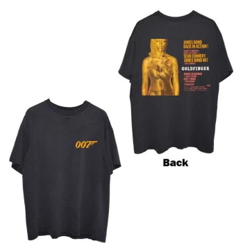 Image of James Bond 007 - Goldfinger Movie Poster Unisex Medium T-Shirt - Black