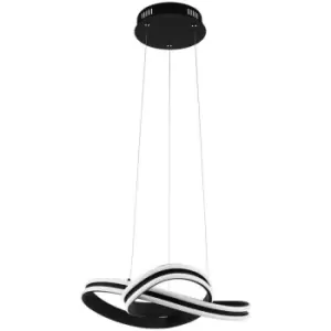 Image of Netlighting Corredera LED Integrated Pendant Ceiling Light Black
