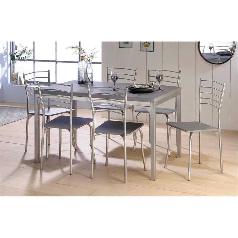 Image of Homelife 7 Piece Dining Tables Grey unisex One Size