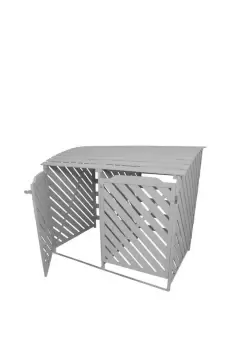 Image of Grey Wash Double Wheelie Bin Storage