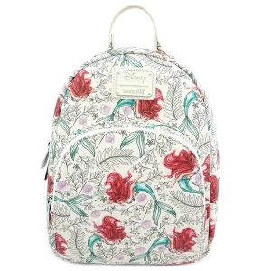 Image of Loungefly Disney Little Mermaid Ariel Aop Mini Backpack