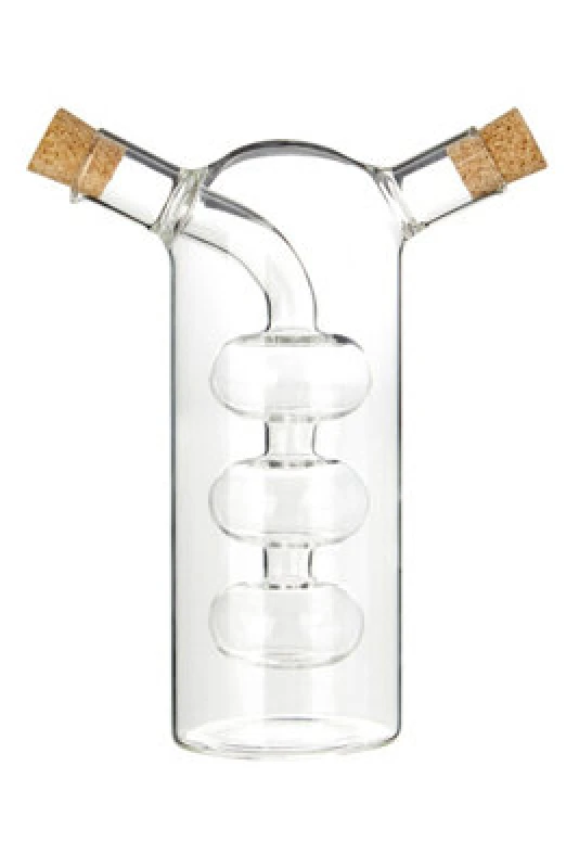 Image of Interiors by Premier Montela Oil and Vinegar Pourer Glass Bottle Clear