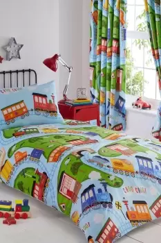 Image of Trains Duvet Cover Set
