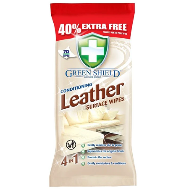 Image of Green Shield Conditioning Leather Wipes - 70 pcs 70-315699